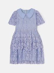 Angel & Rocket Cornflower Blue Mavea Lace Dress - Image 4 of 6
