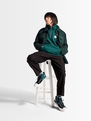Converse Green/Black Mid Malden Street Leather Trainers - Image 10 of 10
