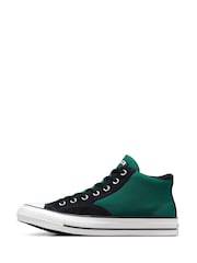 Converse Green/Black Mid Malden Street Leather Trainers - Image 2 of 10