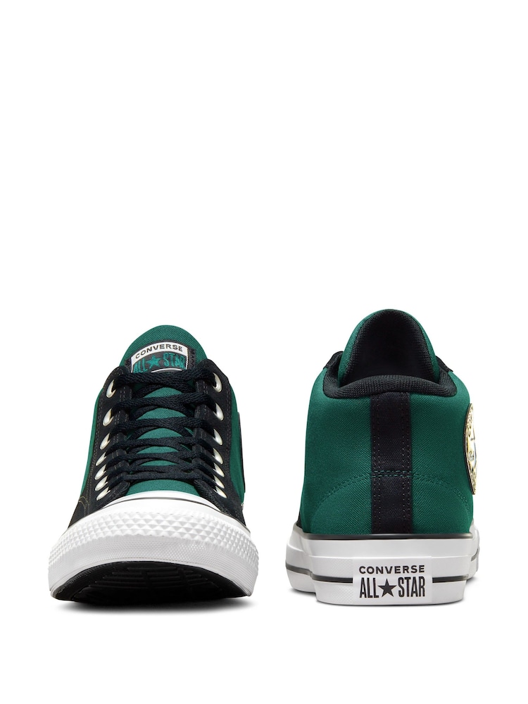 Converse Green/Black Mid Malden Street Leather Trainers - Image 7 of 10