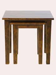 Laura Ashley Dark Chestnut Garrat Nest of 2 Tables - Image 3 of 5