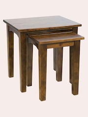Laura Ashley Dark Chestnut Garrat Nest of 2 Tables - Image 5 of 5