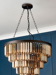 Visconte by BHS Bronze Ingot Crystal Pendant Pendant Ceiling Light - Image 2 of 4