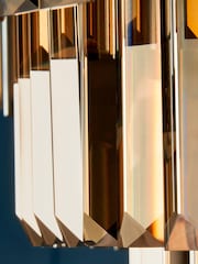 Visconte by BHS Bronze Ingot Crystal Pendant Pendant Ceiling Light - Image 3 of 4
