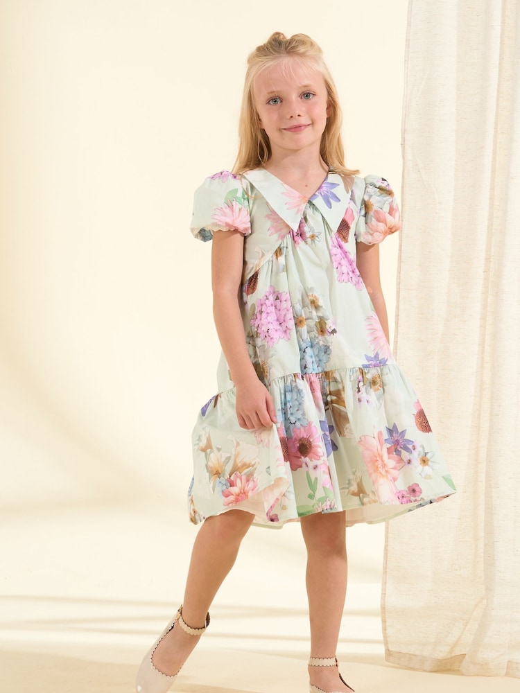 Angel & Rocket Multi 100% Cotton Lucia Collar Print Dress - Image 1 of 7