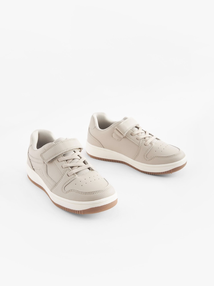 Neutral Elastic Lace Trainers - Image 1 of 5