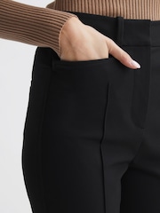 Reiss Black Dylan Flared High Rise Trousers - Image 4 of 5