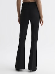 Reiss Black Dylan Flared High Rise Trousers - Image 5 of 5