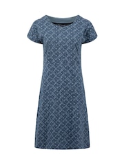 Weird Fish Blue Tallahassee Cotton Printed Jersey Dress - Image 6 of 7
