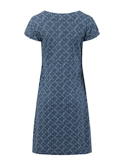 Weird Fish Blue Tallahassee Cotton Printed Jersey Dress - Image 7 of 7