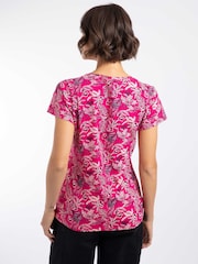 Weird Fish Pink Merica Cotton Printed Jersey T-Shirt - Image 2 of 7