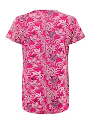 Weird Fish Pink Merica Cotton Printed Jersey T-Shirt - Image 7 of 7