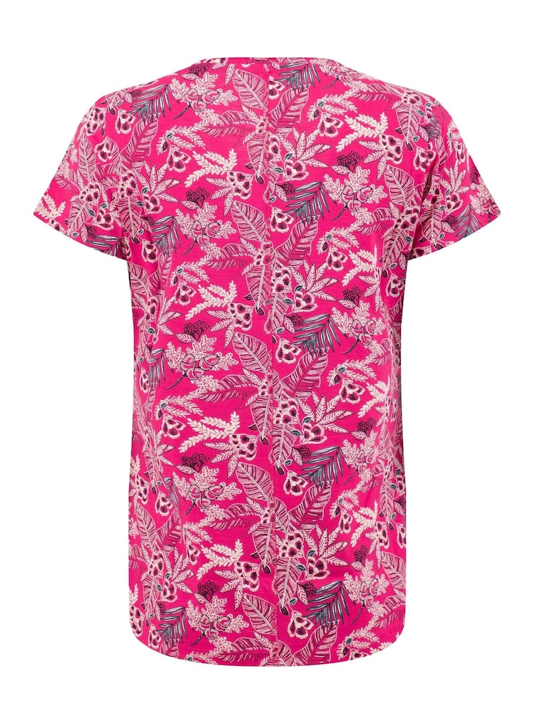 Weird Fish Pink Merica Cotton Printed Jersey T-Shirt - Image 7 of 7 Weird Fish Pink Merica Cotton Printed Jersey T-Shirt - Image 7 of 7