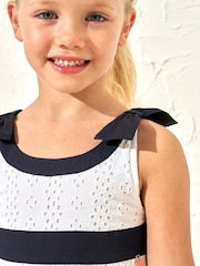 Angel & Rocket White 100% Cotton Border Broderie Avery Dress - Image 4 of 7