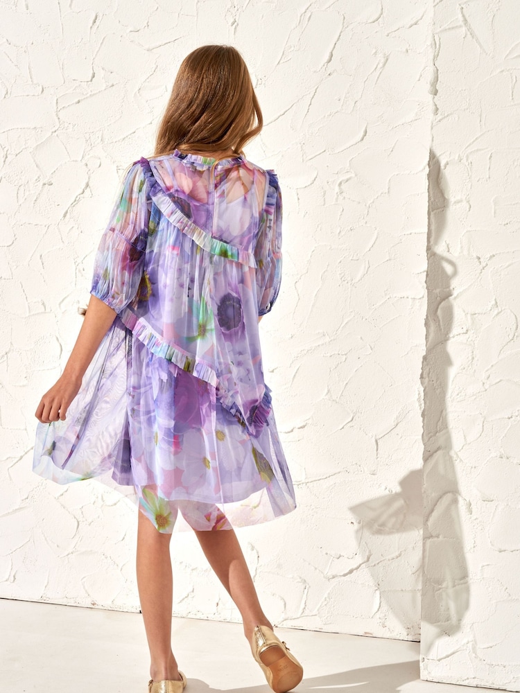 Angel & Rocket Beatrice Imprimeu Mesh Rochie - Image 2 of 6