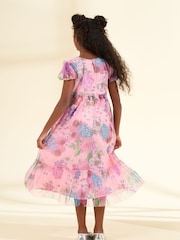 Angel & Rocket Pink Luisa Embroidered Yoke Mesh Dress - Image 2 of 3