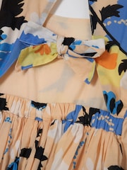 Orange - Angel & Rocket 100% Baumwolle, bedrucktes Evita-Kleid mit Bindeband am Rücken - Bild 8 von 8
