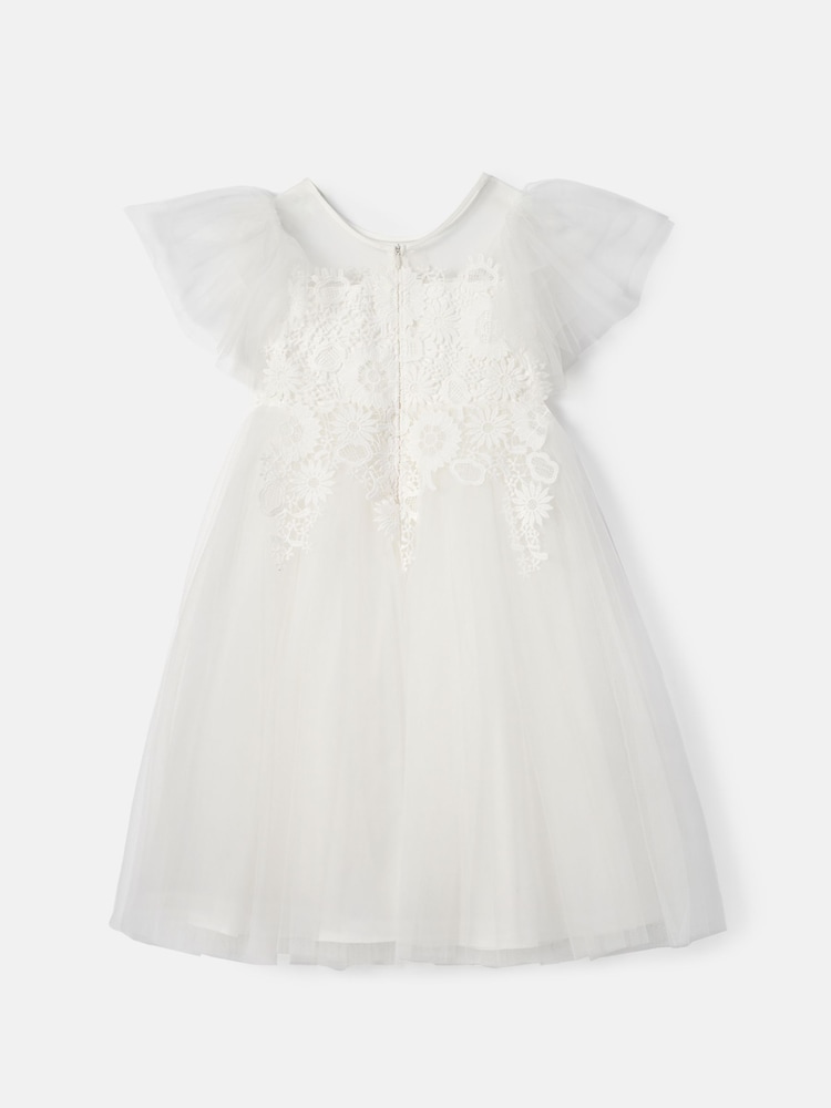 Angel & Rocket White Cascade Lace Anelise Dress - Image 4 of 6