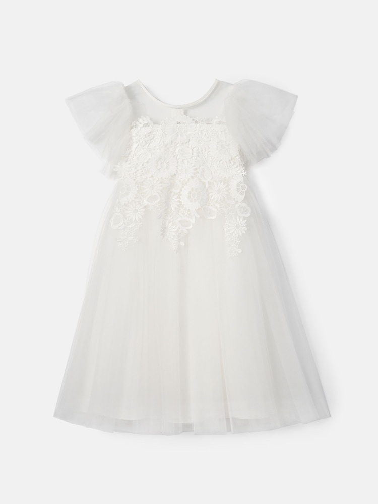 Angel & Rocket White Cascade Lace Anelise Dress - Image 5 of 6
