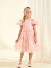 Angel & Rocket Pink Noemie Embroidered Dress - Image 1 of 7