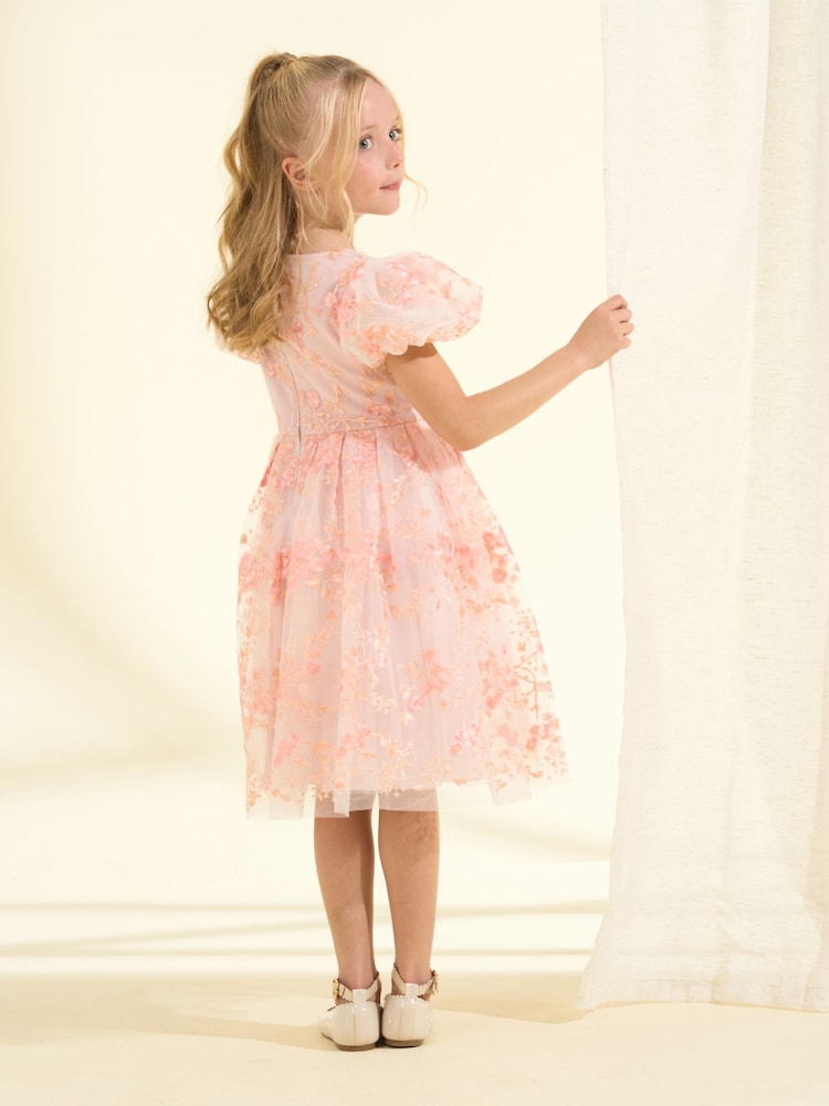 Angel & Rocket Pink Noemie Embroidered Dress - Image 2 of 7