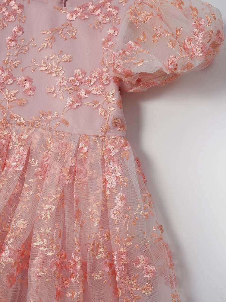 Angel & Rocket Pink Noemie Embroidered Dress - Image 7 of 7 Angel & Rocket Pink Noemie Embroidered Dress - Image 7 of 7