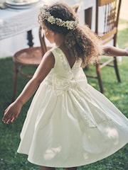 Angel & Rocket White Sequin Bow Claudia Dress - Image 1 of 11
