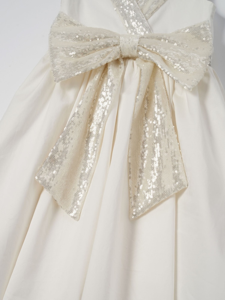 Angel & Rocket White Sequin Bow Claudia Dress - Image 11 of 11