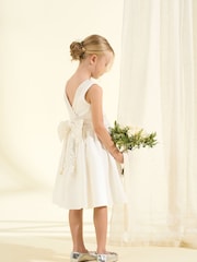 Angel & Rocket White Sequin Bow Claudia Dress - Image 5 of 11