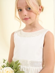 Angel & Rocket White Sequin Bow Claudia Dress - Image 7 of 11