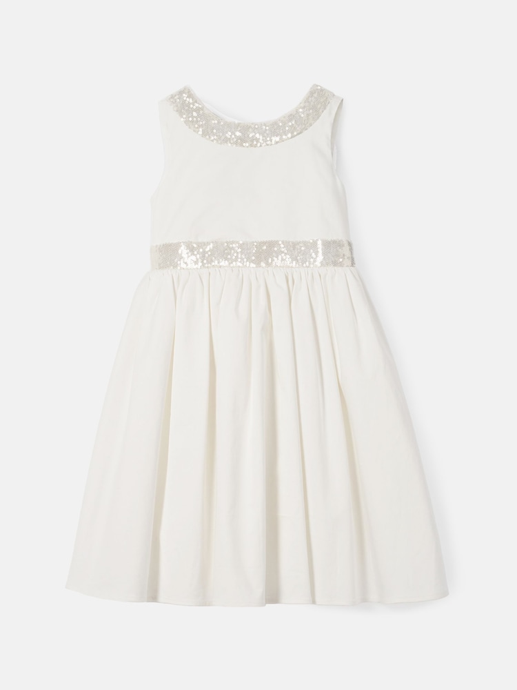 Angel & Rocket White Sequin Bow Claudia Dress - Image 9 of 11