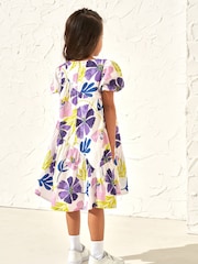 Angel & Rocket Purple Jodie Asymmetric Print Dress - Image 2 of 7