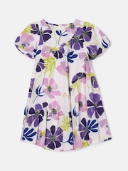 Angel & Rocket Purple Jodie Asymmetric Print Dress - Image 5 of 7