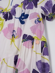 Angel & Rocket Purple Jodie Asymmetric Print Dress - Image 7 of 7