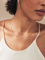 Sterling Silver Delicate Pearl Necklace - Image 1 of 4