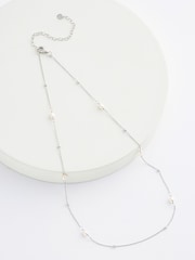 Sterling Silver Delicate Pearl Necklace - Image 3 of 4