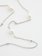 Sterling Silver Delicate Pearl Necklace - Image 4 of 4
