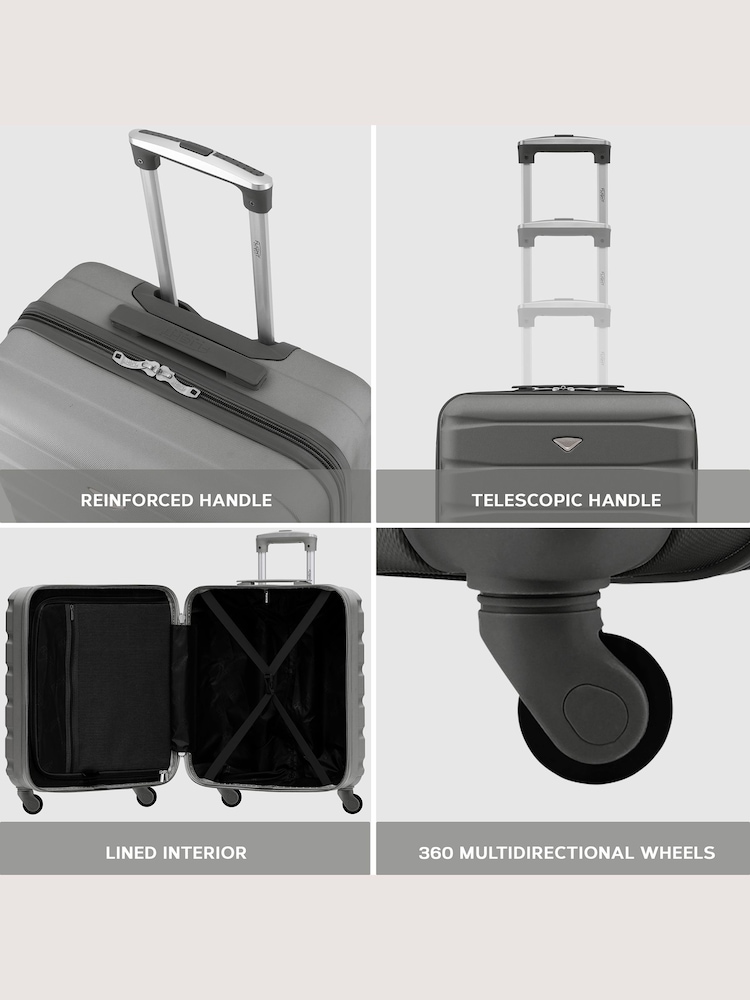 Flight Knight 56x45x25cm EasyJet Overhead 4 Wheel ABS Hard Case Cabin Carry On Hand Luggage - Image 5 of 5