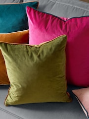 Furn Pink Meridian Velvet 55cm X 55cm Cushion Cover - Image 2 of 6