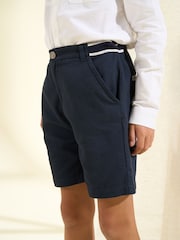 Angel & Rocket Blue Bernard Smart 100% Cotton Textured Shorts - Image 3 of 5