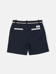 Angel & Rocket Blue Bernard Smart 100% Cotton Textured Shorts - Image 5 of 5