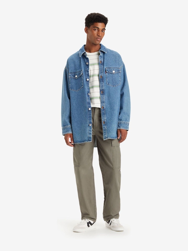 Levi's GreenSmokey Olive Canvas XX Cargo Straight Trousers - Image 1 of 6