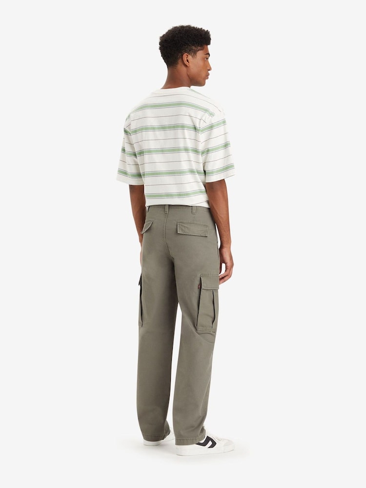 Levi's GreenSmokey Olive Canvas XX Cargo Straight Trousers - Image 2 of 6