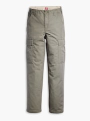Levi's GreenSmokey Olive Canvas XX Cargo Straight Trousers - Image 4 of 6
