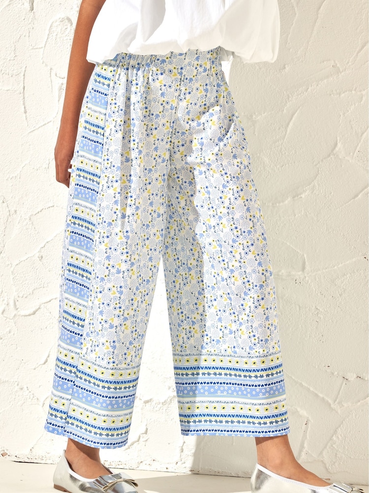 Angel & Rocket Blue Serena Printed Wide Leg Trousers - Image 2 of 3
