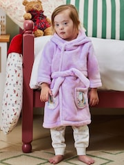 JoJo Maman Bébé Lilac Girls' Unicorn Dressing Gown - Image 1 of 4