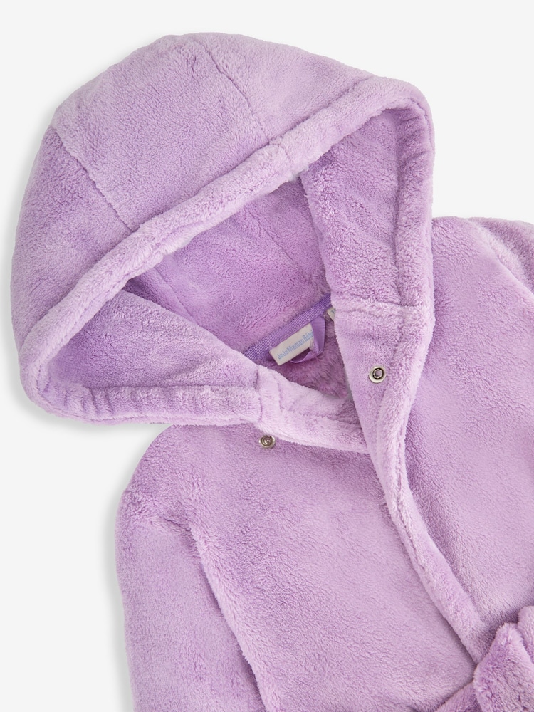 JoJo Maman Bébé Lilac Girls' Unicorn Dressing Gown - Image 4 of 4