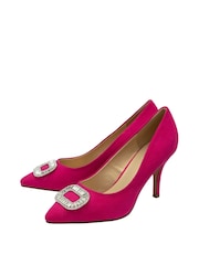 Lotus Pink Stiletto Heel Court Shoes - Image 2 of 4