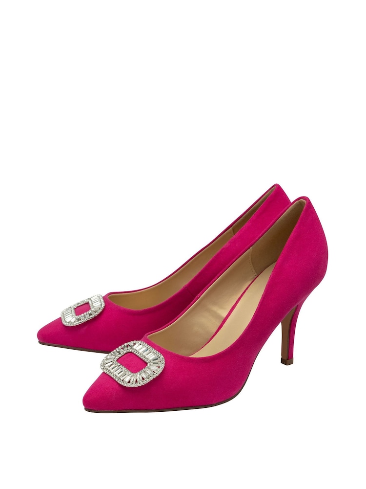 Lotus Pink Stiletto Heel Court Shoes - Image 2 of 4