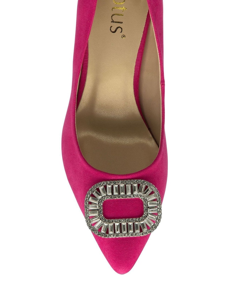 Lotus Pink Stiletto Heel Court Shoes - Image 4 of 4